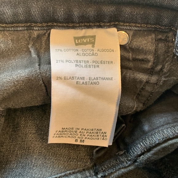 Levi’s Perfectly Slimming 512 Black Skinny Jeans • Sz 6M - Picture 12 of 12